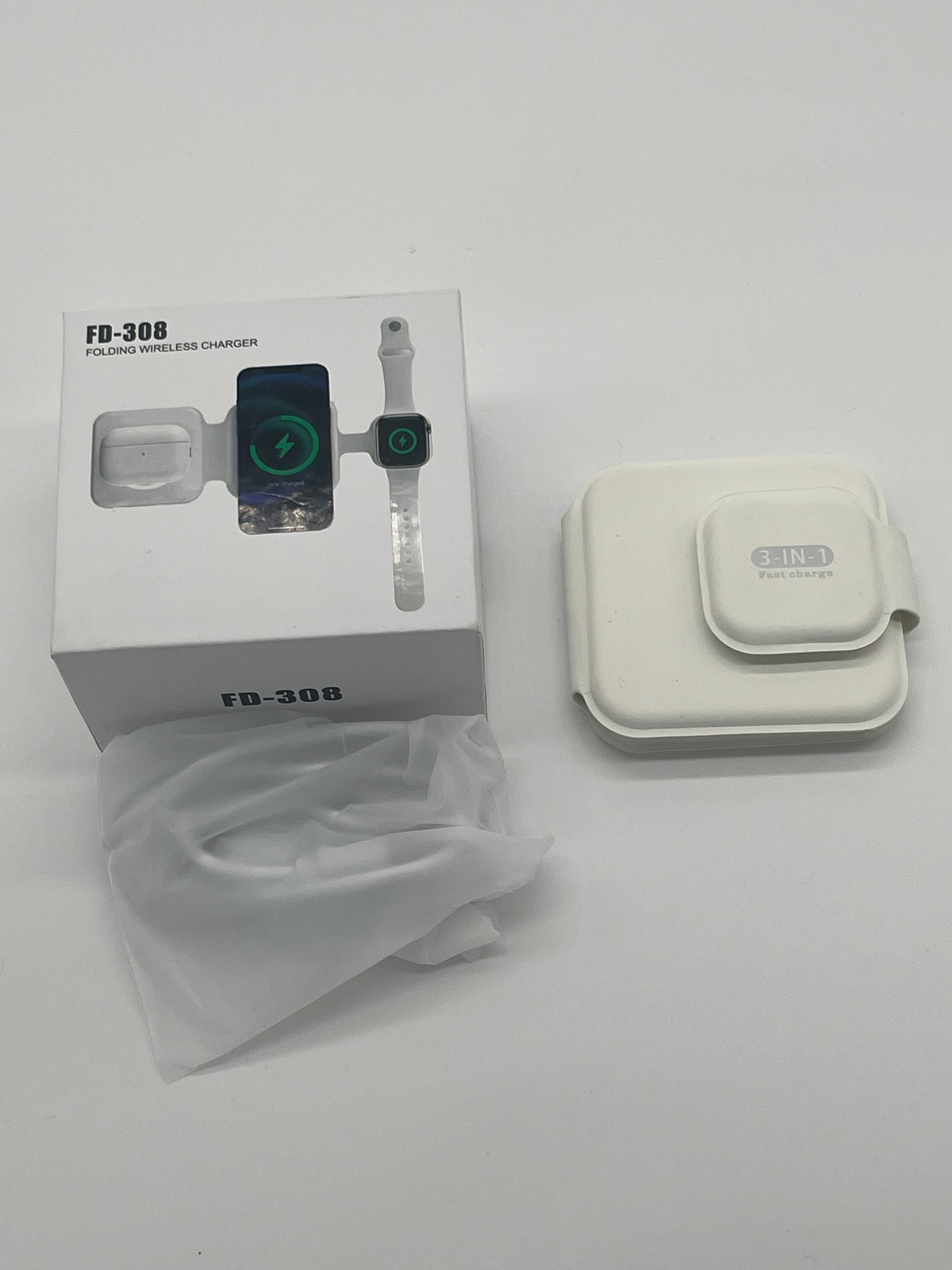 Chargeur Sans-Fil Pliable 3-en-1 – FD-308™ | iPhone • AirPods • Apple Watch