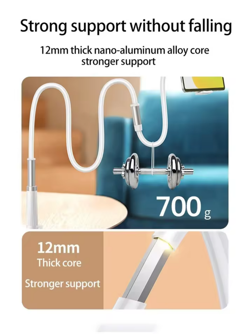 Support Flexible Universel 360° pour Smartphone – Bras Ajustable & Base Renforcée